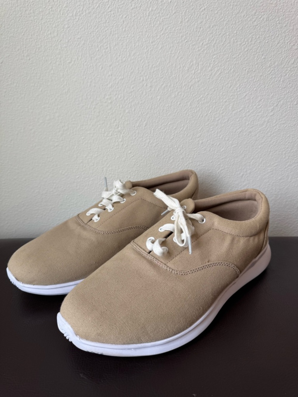 Casual Beige Propet Lace-Up Sneakers